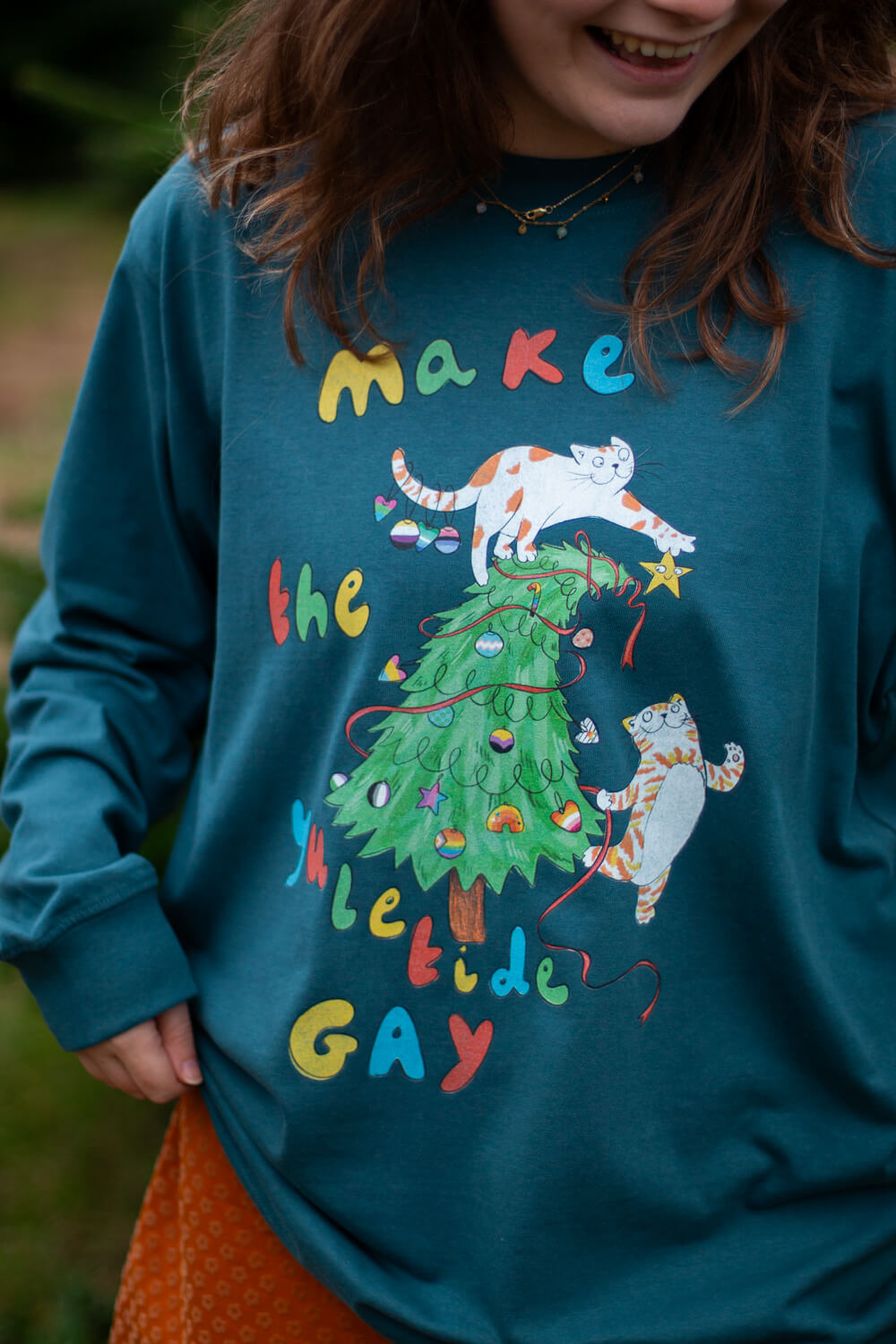 Make the Yuletide gay, Oversized charity top, with Katie Budenberg, for AKT