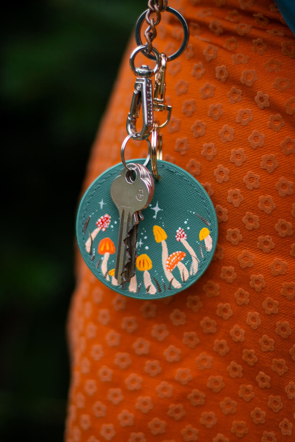 Personalisable Hand Painted Key Ring- Red pandas