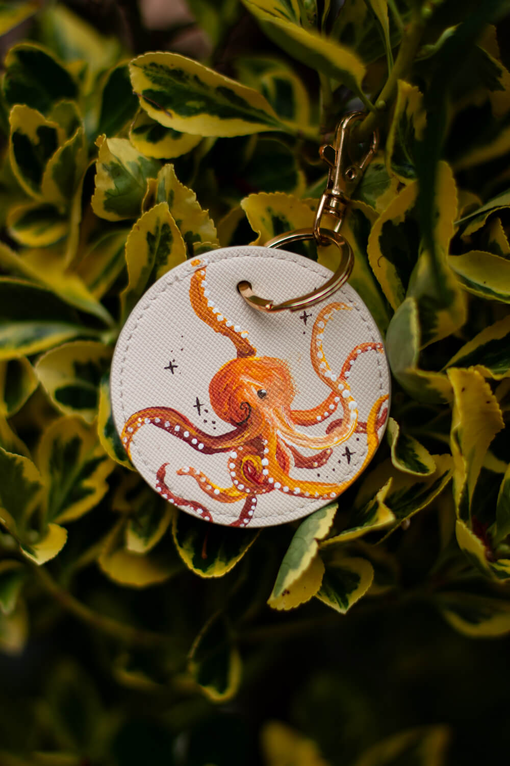 Personalisable Hand Painted Key Ring- Octopus