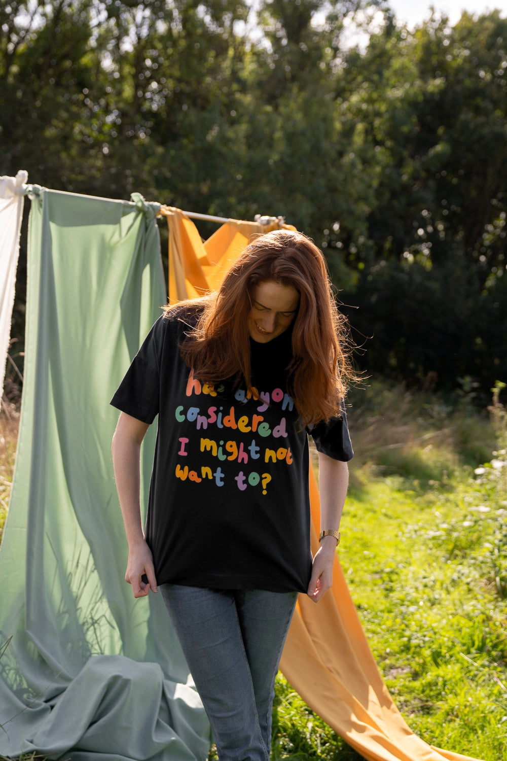 Has anyone considered I might not want to? Oversized Tee, in collaboration with Maddy Lucy Dann, for Doctors Without Borders