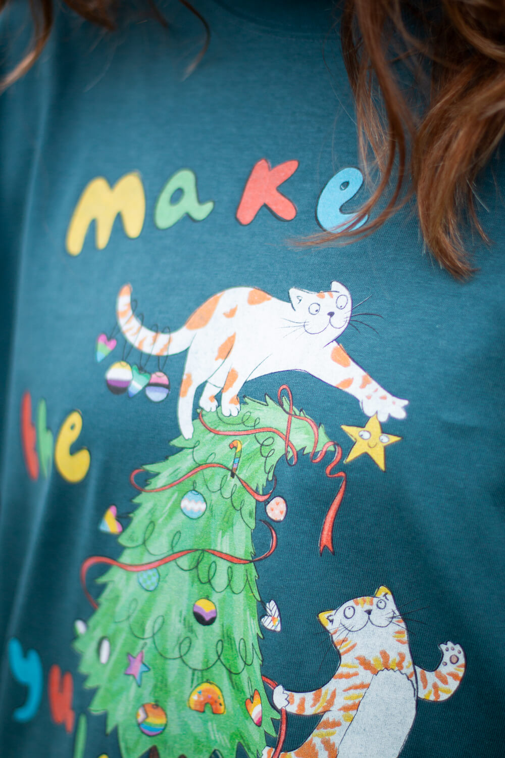 Make the Yuletide gay, Oversized charity top, with Katie Budenberg, for AKT