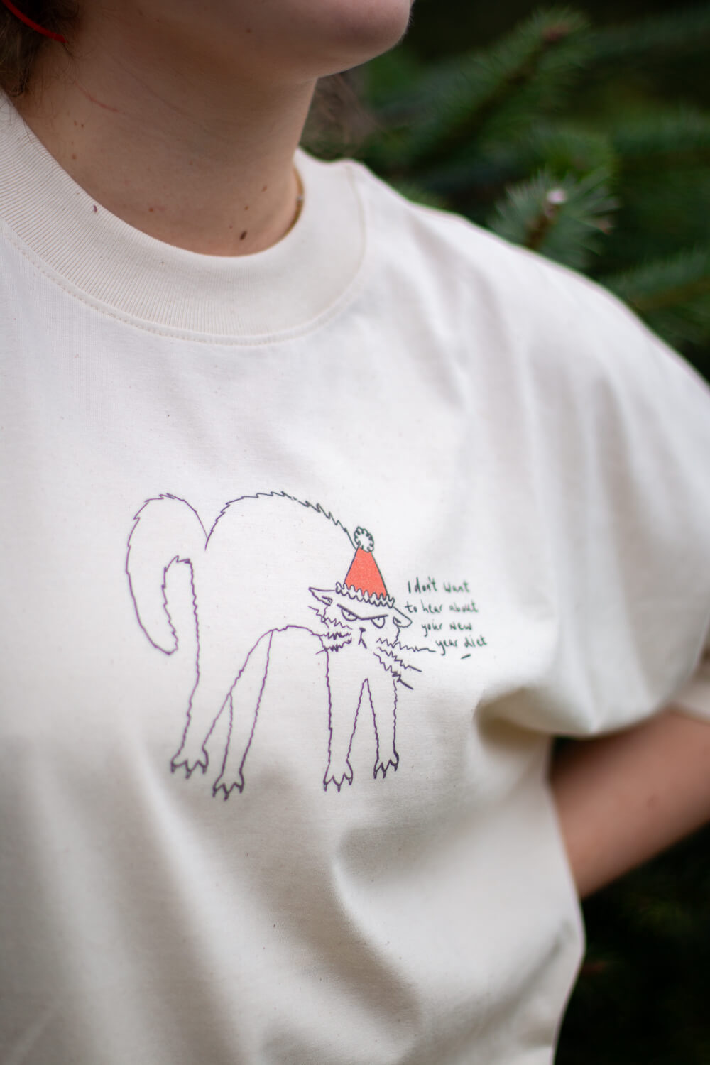 Anti-diet Riot Kitty, Oversized charity tee, with Katie Budenberg, for BEAT