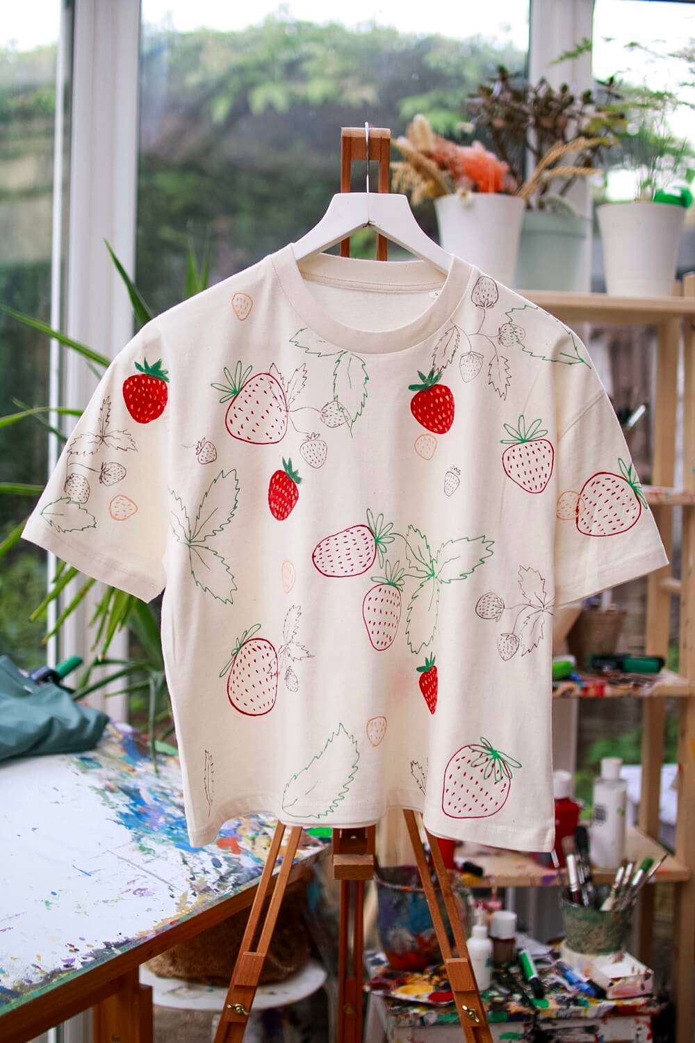 Hand Painted Strawberry Medley Limited Edition Painted Upcycle