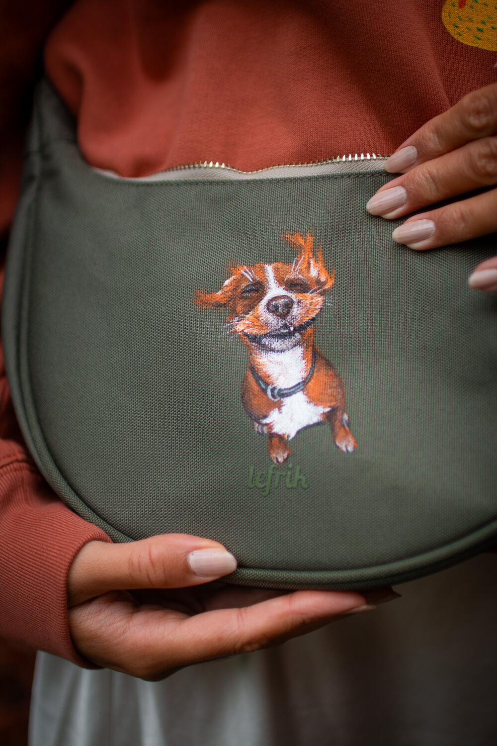 Custom Hand Painted Pet Portrait Bag UK only