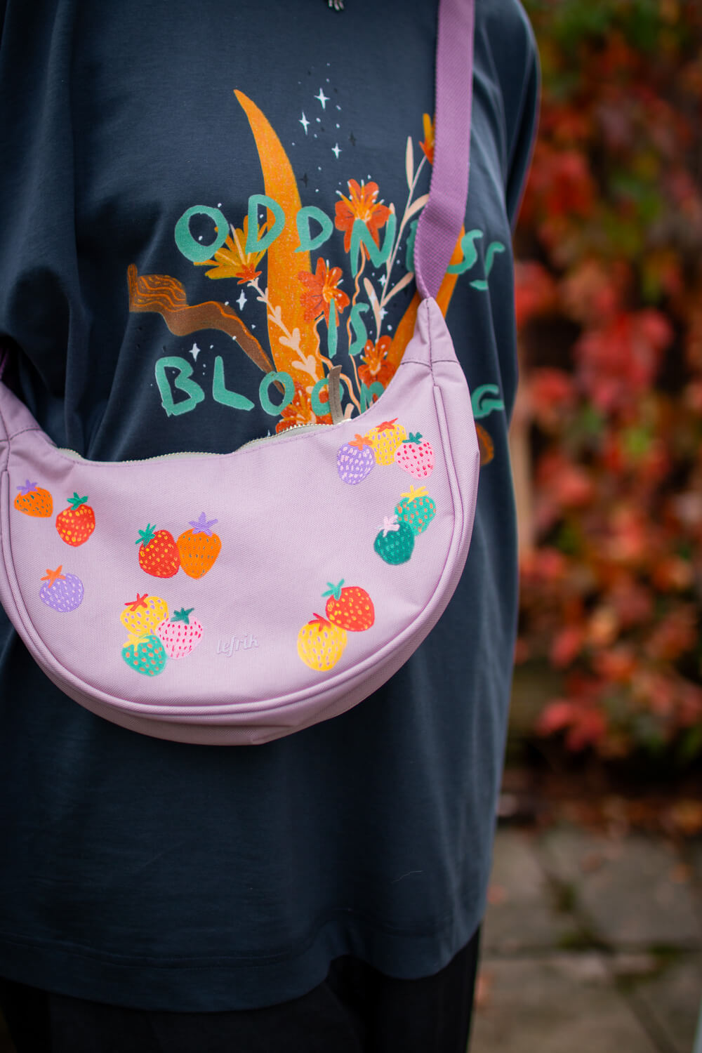 Hand Painted Strawberries Bag (UK only)