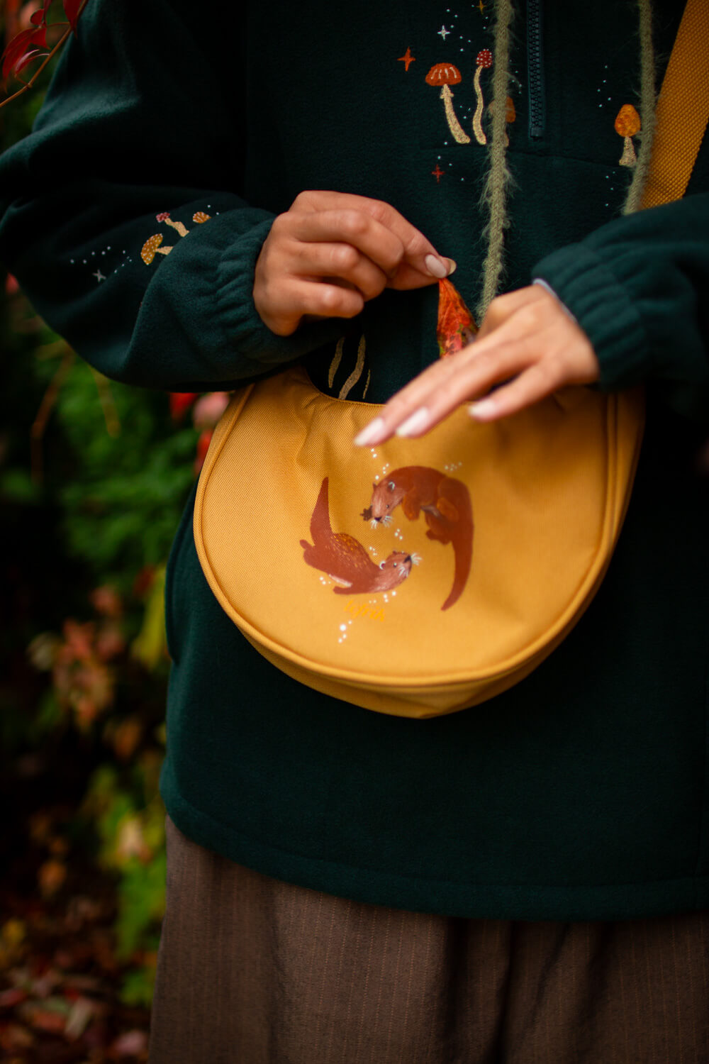 Hand Painted Otters Bag (UK only)